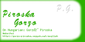 piroska gorzo business card